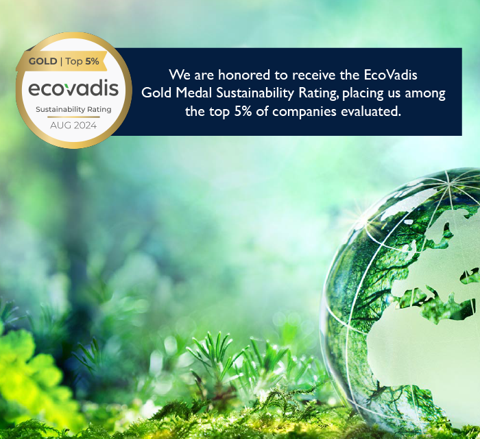 Ecovadis Gold Medal Sustainability Rating,