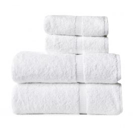 Lot Of 12 Manchester Mills White 24x50 Bath Towels 86% Cotton